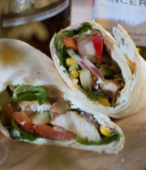 Gevulde wraps met makreel