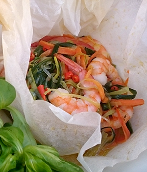 Scampi Parcels  Gamba pakketjes met Talisker
