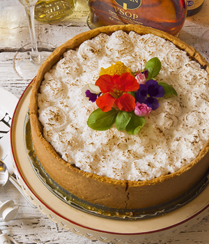 Zoete aardappel-­merenguetaart 