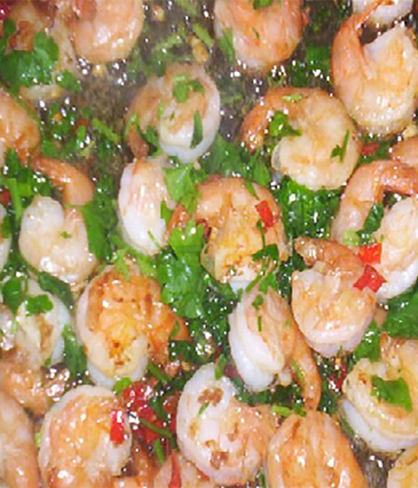 Schrobbelèr Gamba's bereid met Schrobbelèr