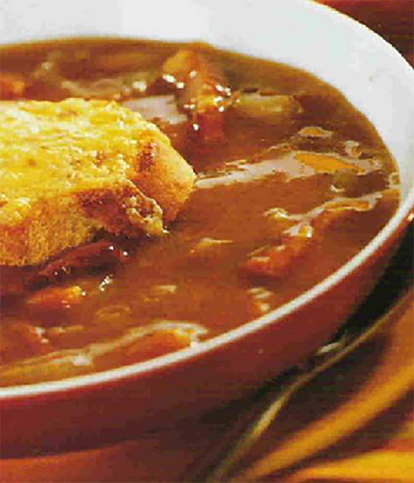 Uiensoep op z'n Frysk met berenburg