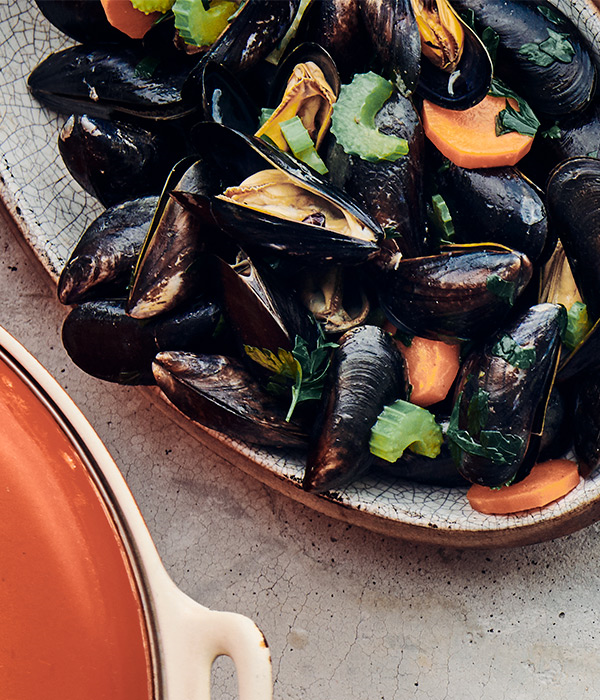 Gestoofde mosselen 