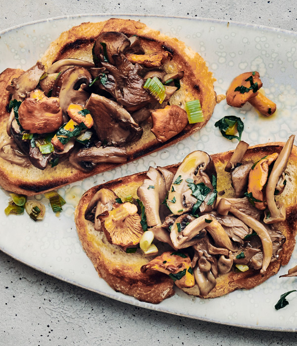 Gestoofde paddenstoelen 