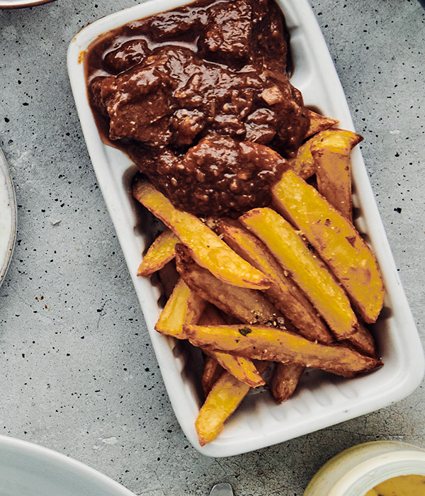 Friet met stoofvlees 